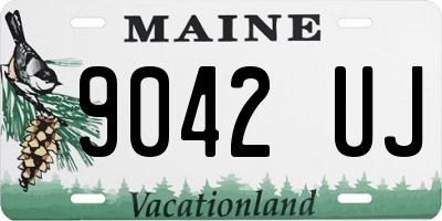 ME license plate 9042UJ