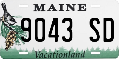 ME license plate 9043SD