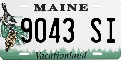 ME license plate 9043SI
