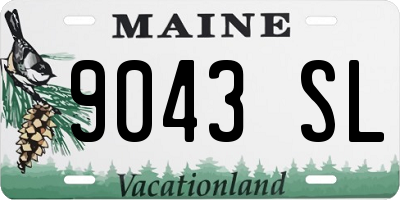 ME license plate 9043SL