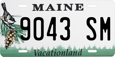 ME license plate 9043SM