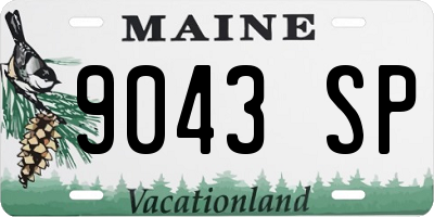 ME license plate 9043SP
