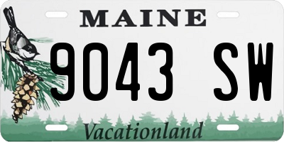 ME license plate 9043SW