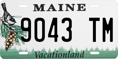 ME license plate 9043TM