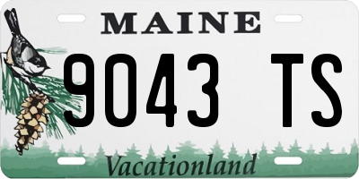 ME license plate 9043TS