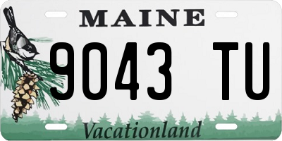 ME license plate 9043TU