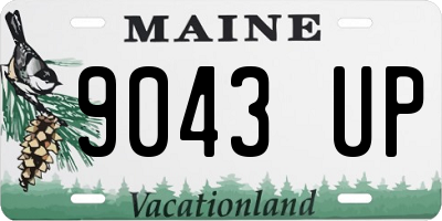ME license plate 9043UP