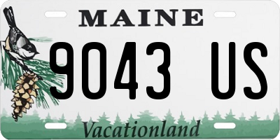 ME license plate 9043US