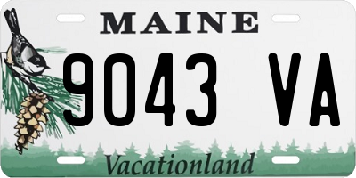 ME license plate 9043VA