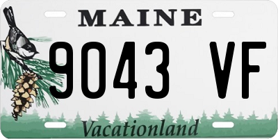 ME license plate 9043VF