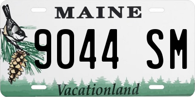 ME license plate 9044SM