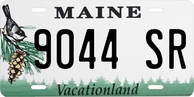 ME license plate 9044SR