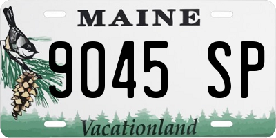 ME license plate 9045SP