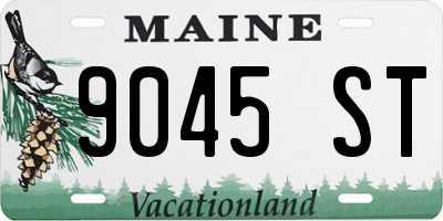 ME license plate 9045ST