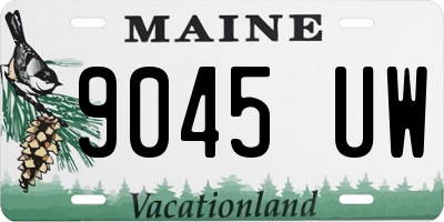 ME license plate 9045UW