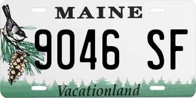 ME license plate 9046SF