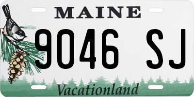 ME license plate 9046SJ