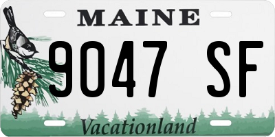 ME license plate 9047SF