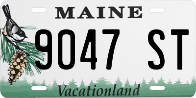 ME license plate 9047ST
