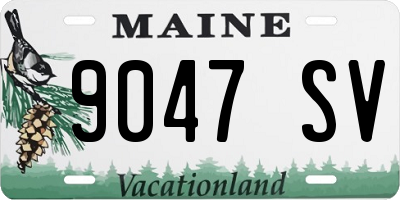 ME license plate 9047SV