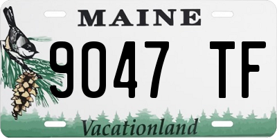 ME license plate 9047TF