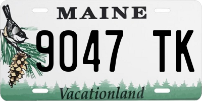 ME license plate 9047TK