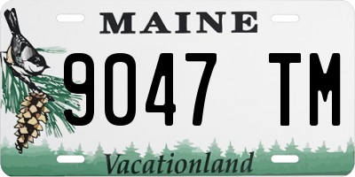 ME license plate 9047TM