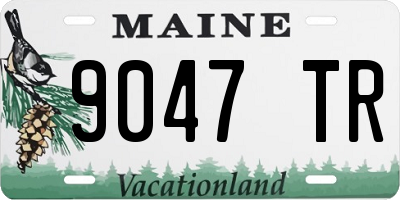 ME license plate 9047TR