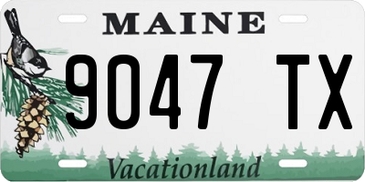 ME license plate 9047TX