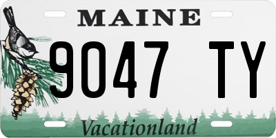 ME license plate 9047TY