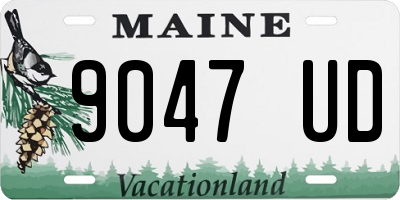 ME license plate 9047UD