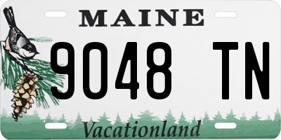 ME license plate 9048TN