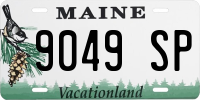 ME license plate 9049SP