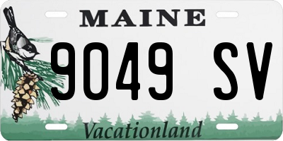 ME license plate 9049SV