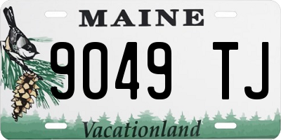 ME license plate 9049TJ