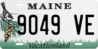 ME license plate 9049VE