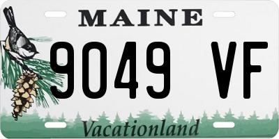 ME license plate 9049VF