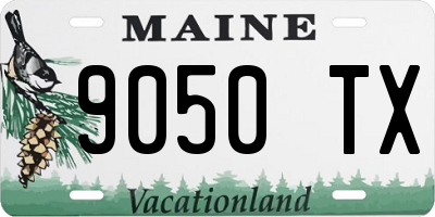 ME license plate 9050TX