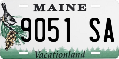 ME license plate 9051SA