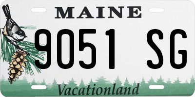 ME license plate 9051SG