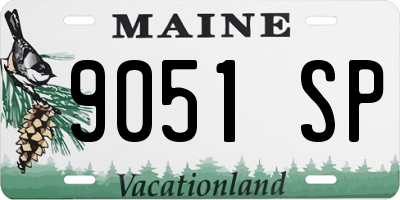 ME license plate 9051SP