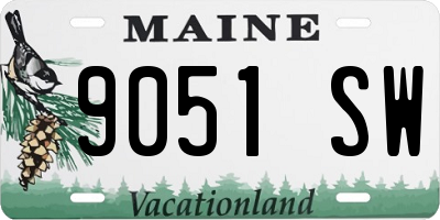 ME license plate 9051SW