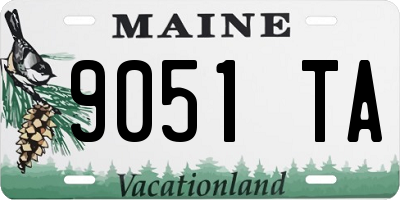 ME license plate 9051TA