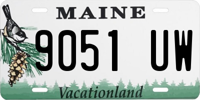 ME license plate 9051UW