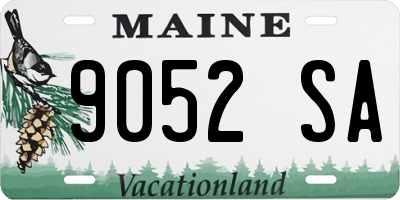 ME license plate 9052SA