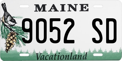ME license plate 9052SD