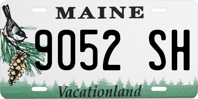 ME license plate 9052SH