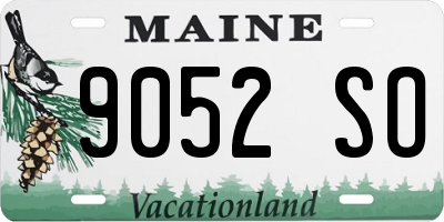ME license plate 9052SO