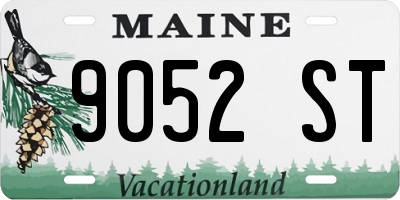 ME license plate 9052ST