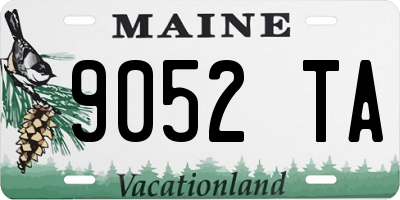ME license plate 9052TA